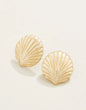 Shello Stud Earrings Gold