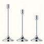 Elegant 3Piece Metal Candle Holders Gold  Rose Gold Finish
