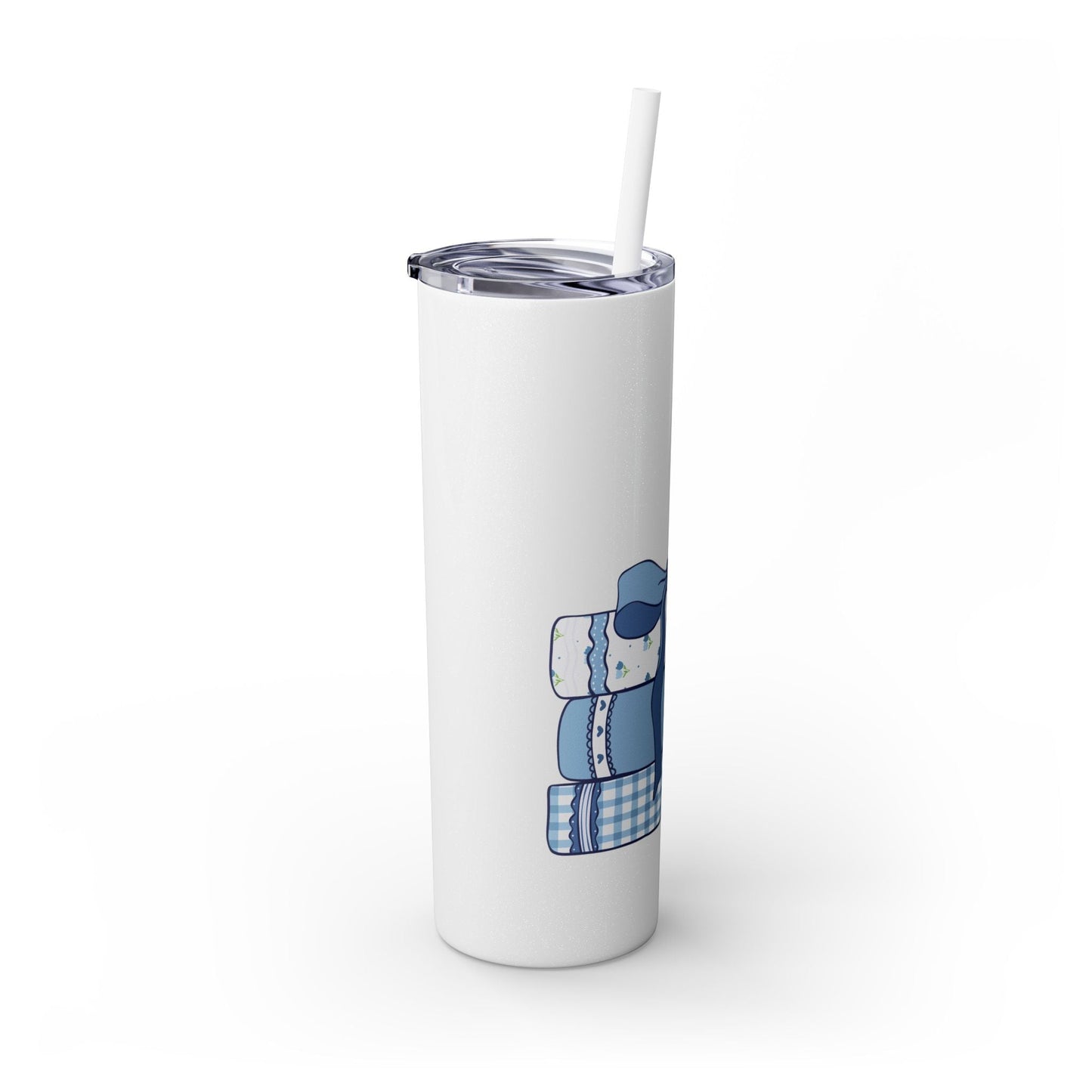 Customizable: Girly Book Club Skinny Tumbler with Straw, 20oz | Perfect for Events, Gifts, Coffee, and Summer Drinks