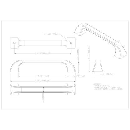 96 mm Center-to-Center Satin Nickel Square Marlo Cabinet Pull