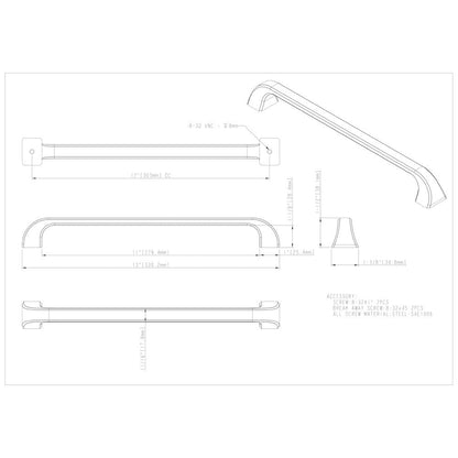 96 mm Center-to-Center Satin Nickel Square Marlo Cabinet Pull