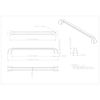 96 mm Center-to-Center Satin Nickel Square Marlo Cabinet Pull