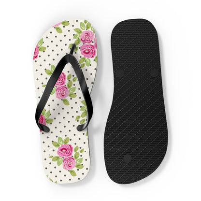 Customizable: Floral Flip Flops, Comfortable Summer Sandals, Beach Footwear, Gift for Vacation, Floral Patterns
