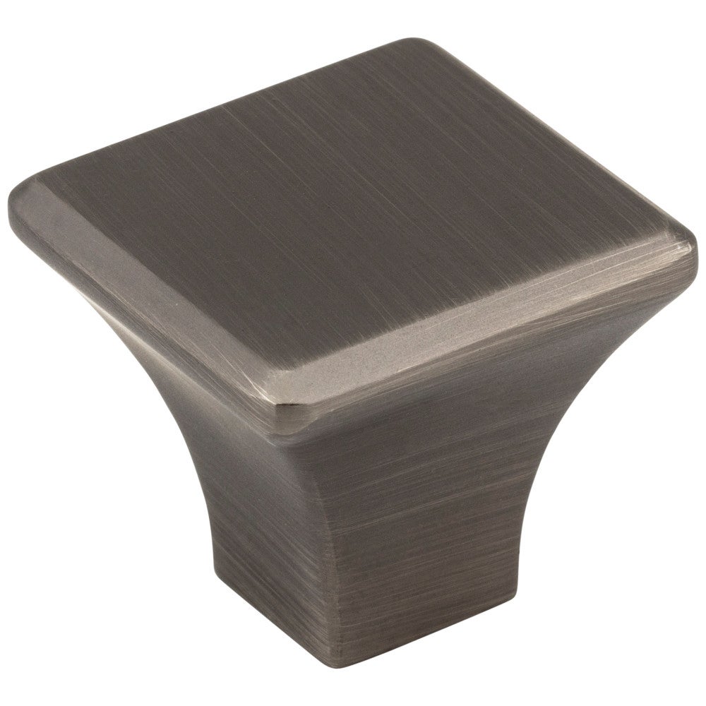 7/8" Overall Length Satin Nickel Square Marlo Cabinet Knob