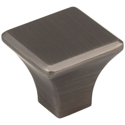 7/8" Overall Length Satin Nickel Square Marlo Cabinet Knob