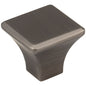 7/8" Overall Length Satin Nickel Square Marlo Cabinet Knob
