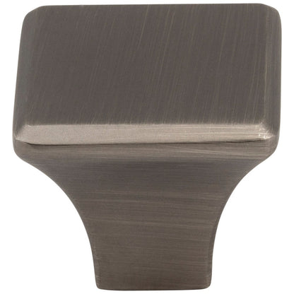 7/8" Overall Length Satin Nickel Square Marlo Cabinet Knob