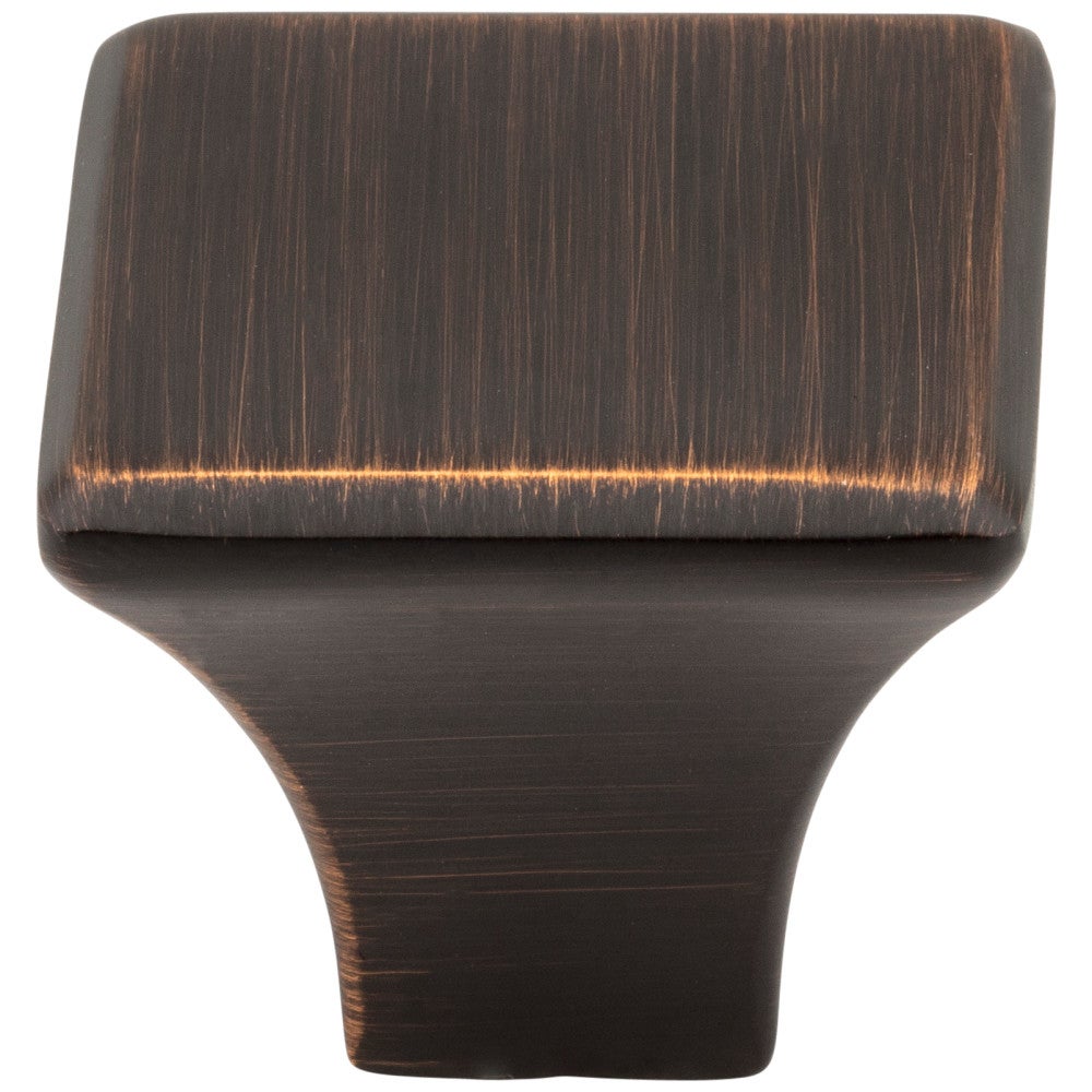 7/8" Overall Length Satin Nickel Square Marlo Cabinet Knob