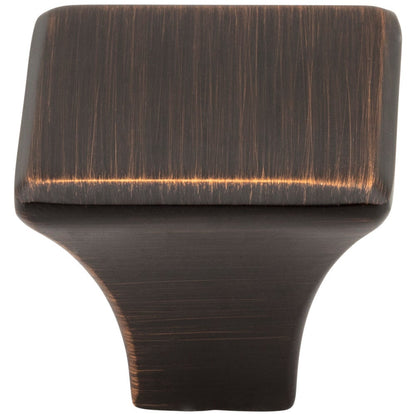 7/8" Overall Length Satin Nickel Square Marlo Cabinet Knob