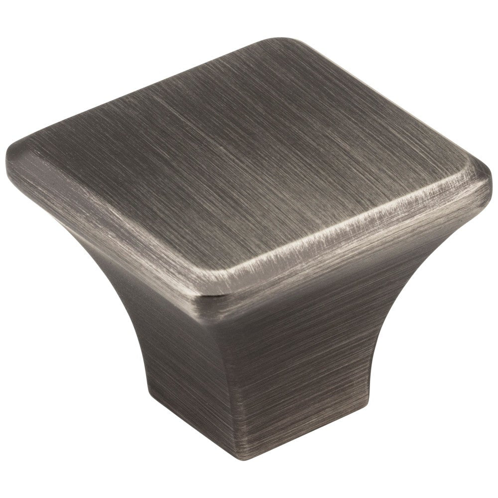 7/8" Overall Length Satin Nickel Square Marlo Cabinet Knob