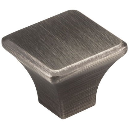 7/8" Overall Length Satin Nickel Square Marlo Cabinet Knob