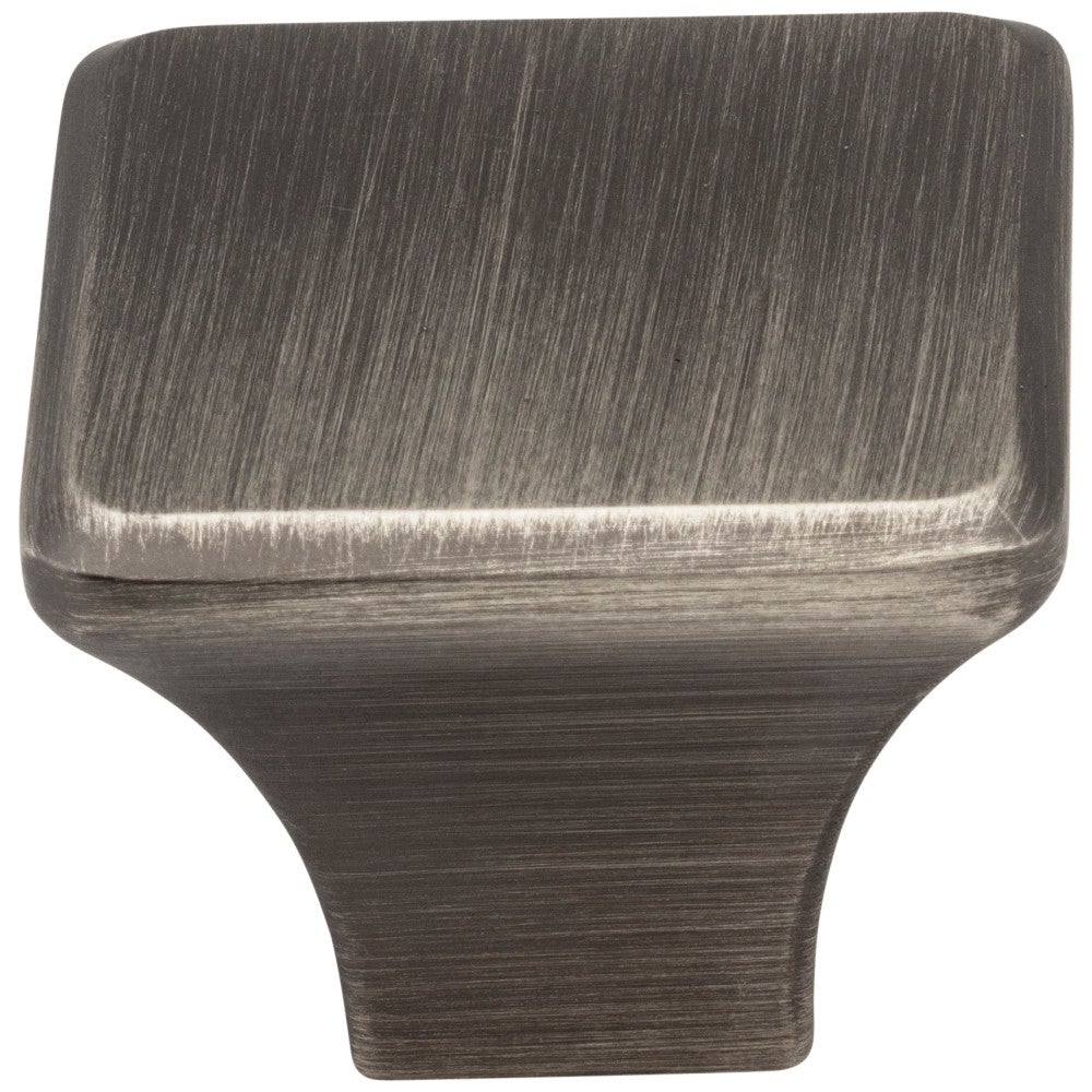 7/8" Overall Length Satin Nickel Square Marlo Cabinet Knob