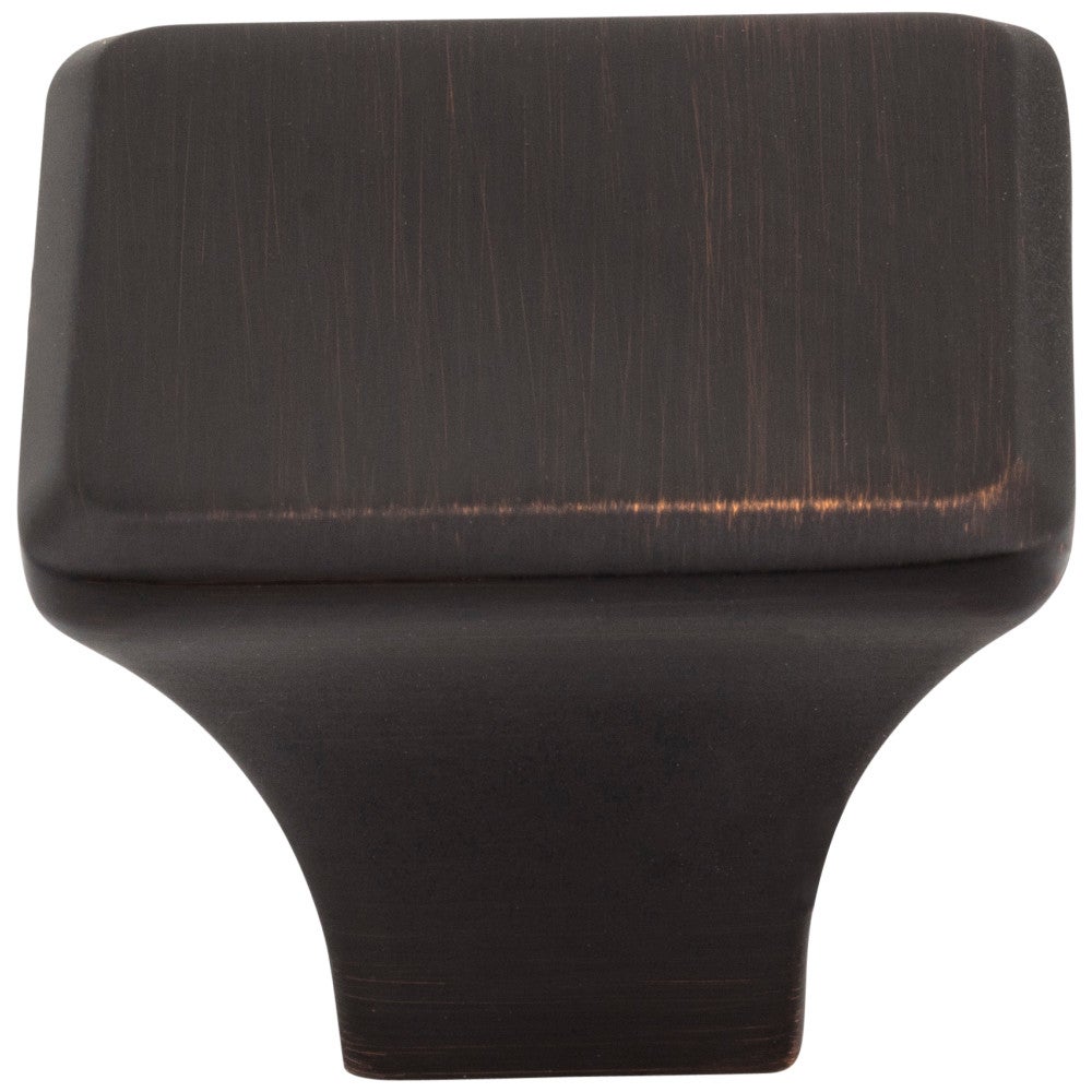 7/8" Overall Length Satin Nickel Square Marlo Cabinet Knob