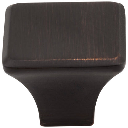 7/8" Overall Length Satin Nickel Square Marlo Cabinet Knob