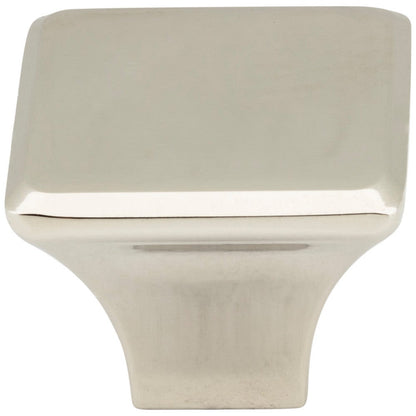 7/8" Overall Length Satin Nickel Square Marlo Cabinet Knob