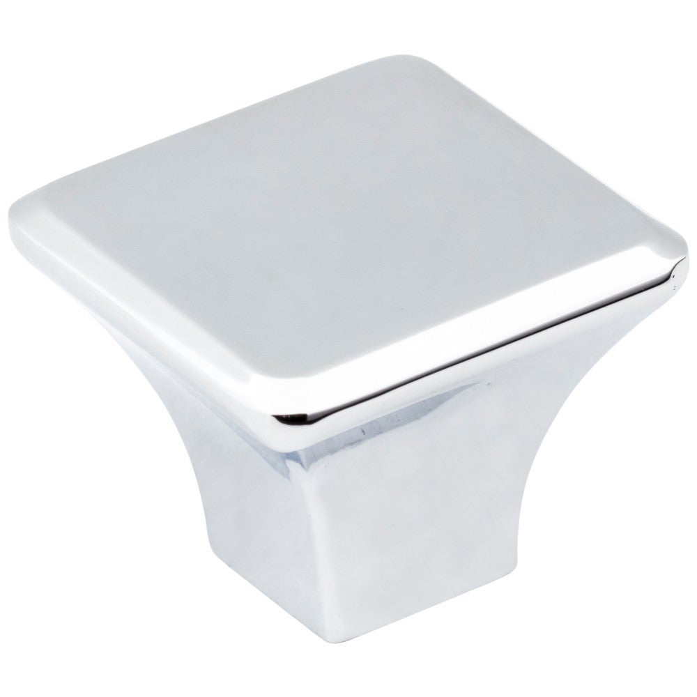 7/8" Overall Length Satin Nickel Square Marlo Cabinet Knob