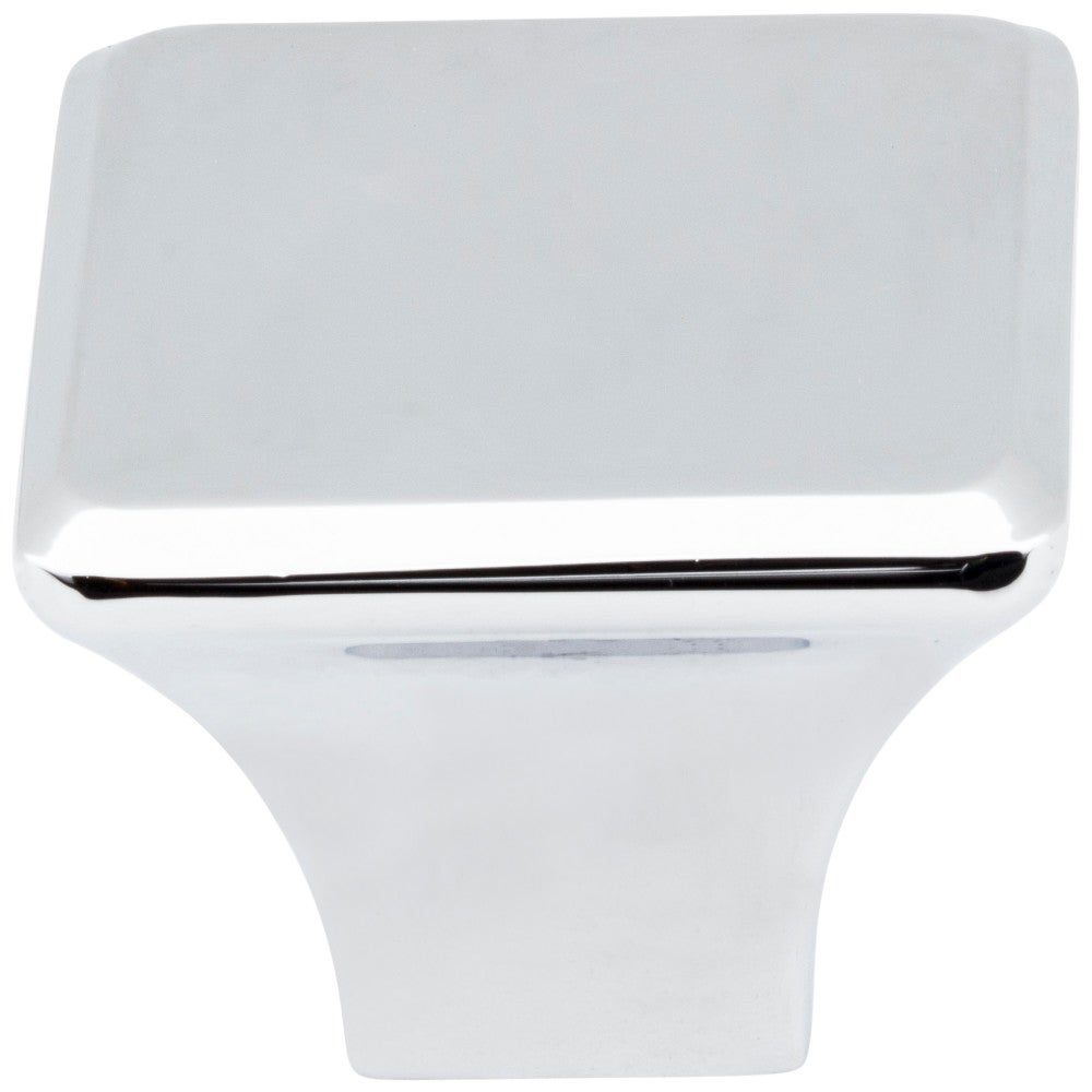 7/8" Overall Length Satin Nickel Square Marlo Cabinet Knob