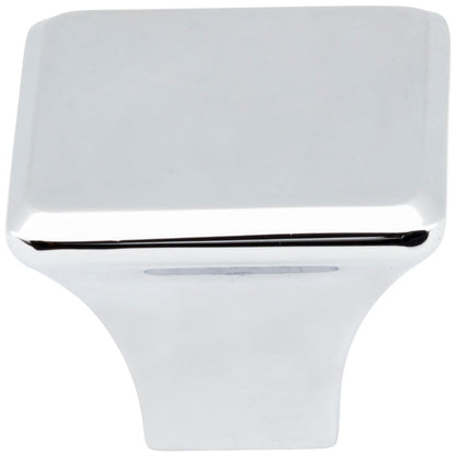 7/8" Overall Length Satin Nickel Square Marlo Cabinet Knob