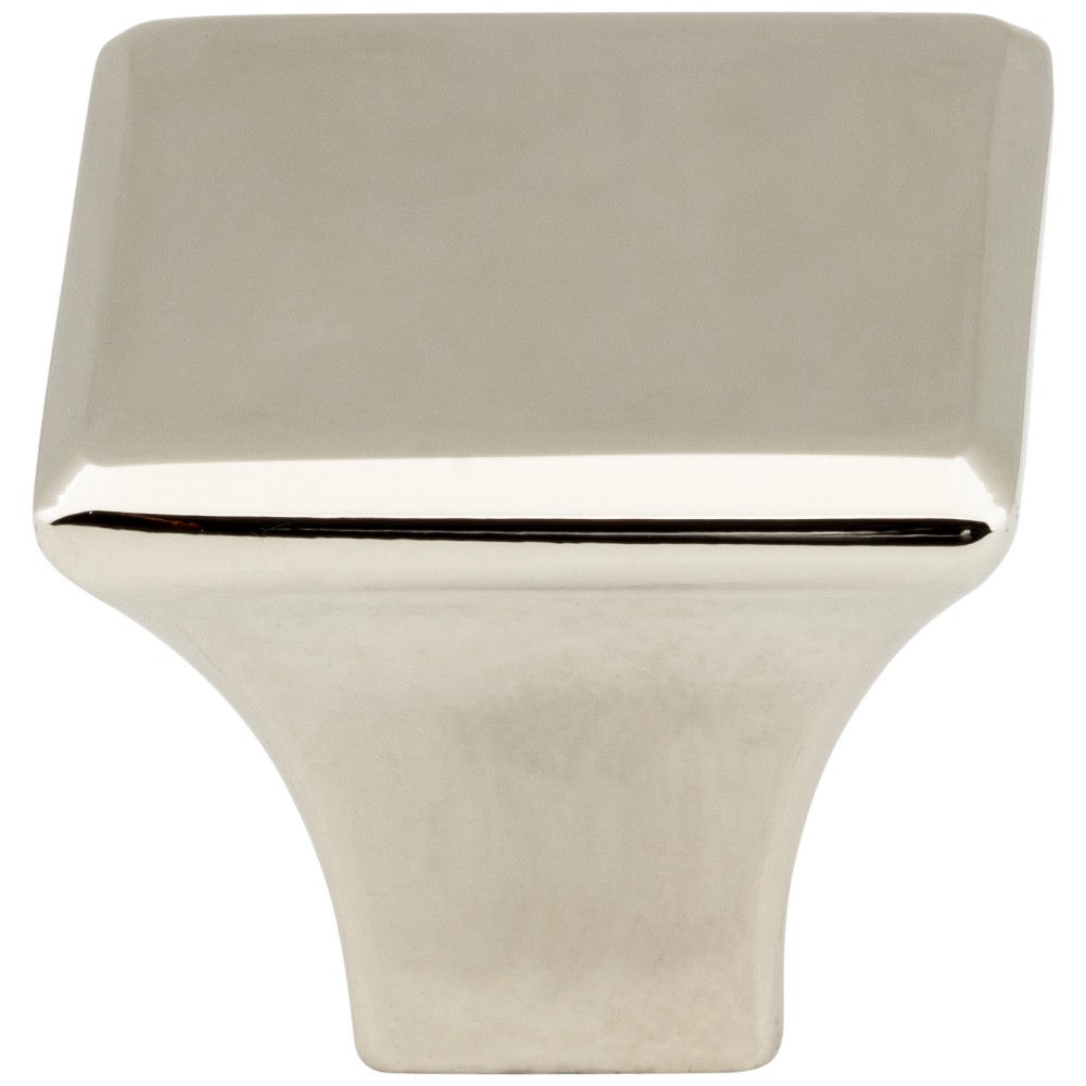 7/8" Overall Length Satin Nickel Square Marlo Cabinet Knob