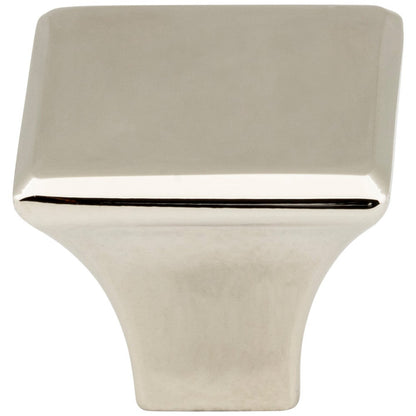 7/8" Overall Length Satin Nickel Square Marlo Cabinet Knob