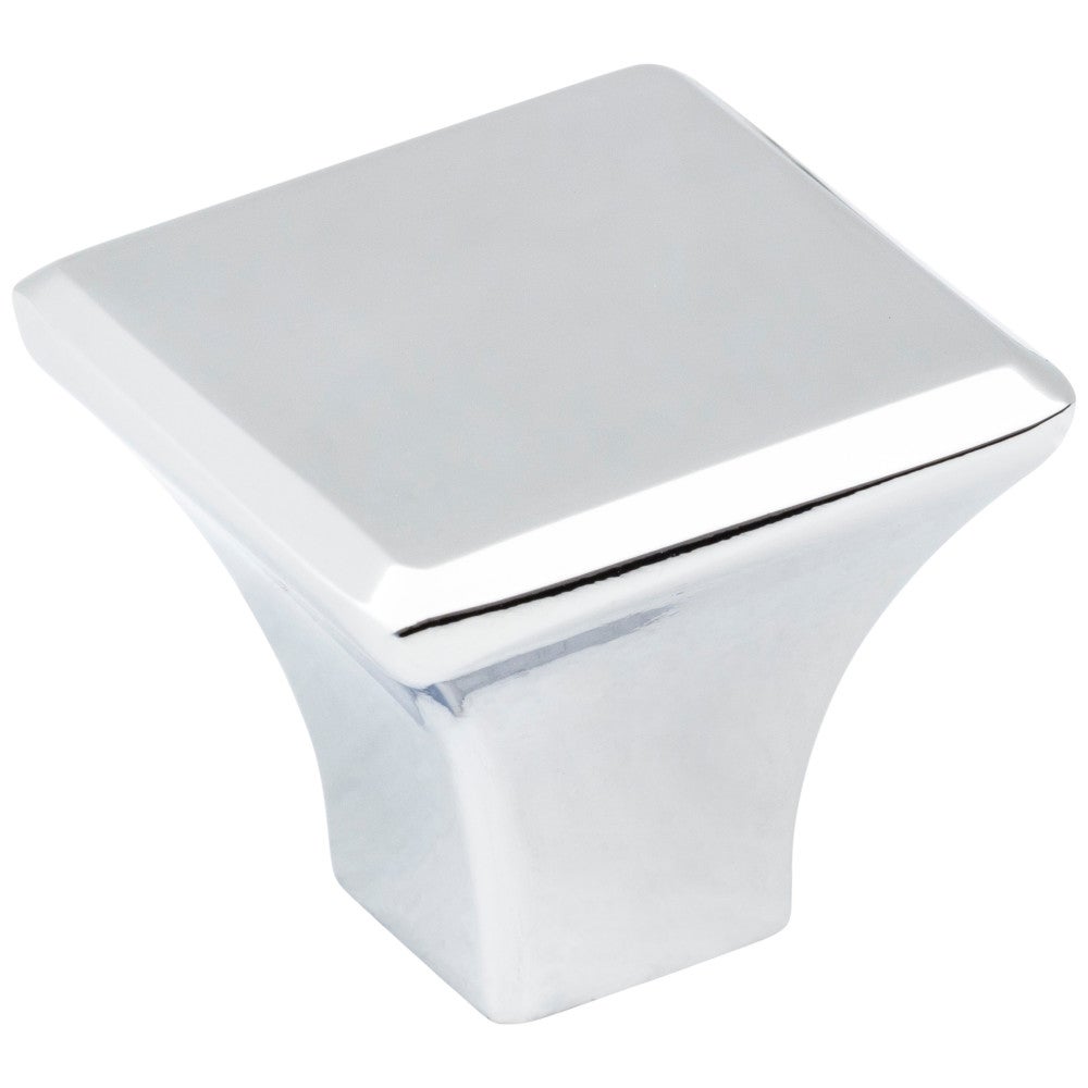 7/8" Overall Length Satin Nickel Square Marlo Cabinet Knob