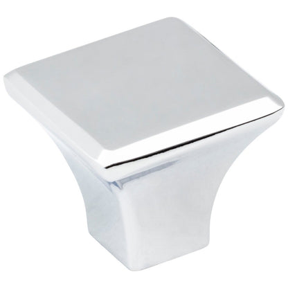 7/8" Overall Length Satin Nickel Square Marlo Cabinet Knob