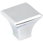 7/8" Overall Length Satin Nickel Square Marlo Cabinet Knob