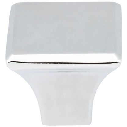 7/8" Overall Length Satin Nickel Square Marlo Cabinet Knob