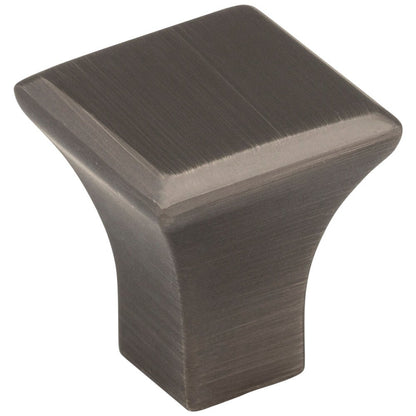 7/8" Overall Length Satin Nickel Square Marlo Cabinet Knob