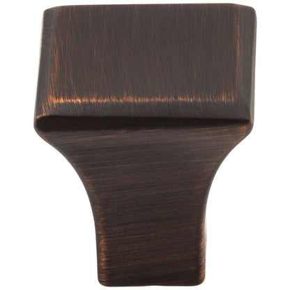 7/8" Overall Length Satin Nickel Square Marlo Cabinet Knob