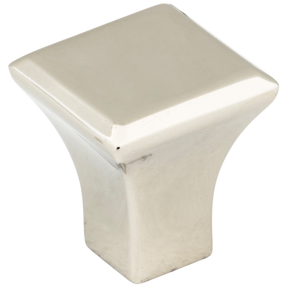 7/8" Overall Length Satin Nickel Square Marlo Cabinet Knob
