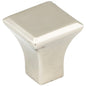 7/8" Overall Length Satin Nickel Square Marlo Cabinet Knob