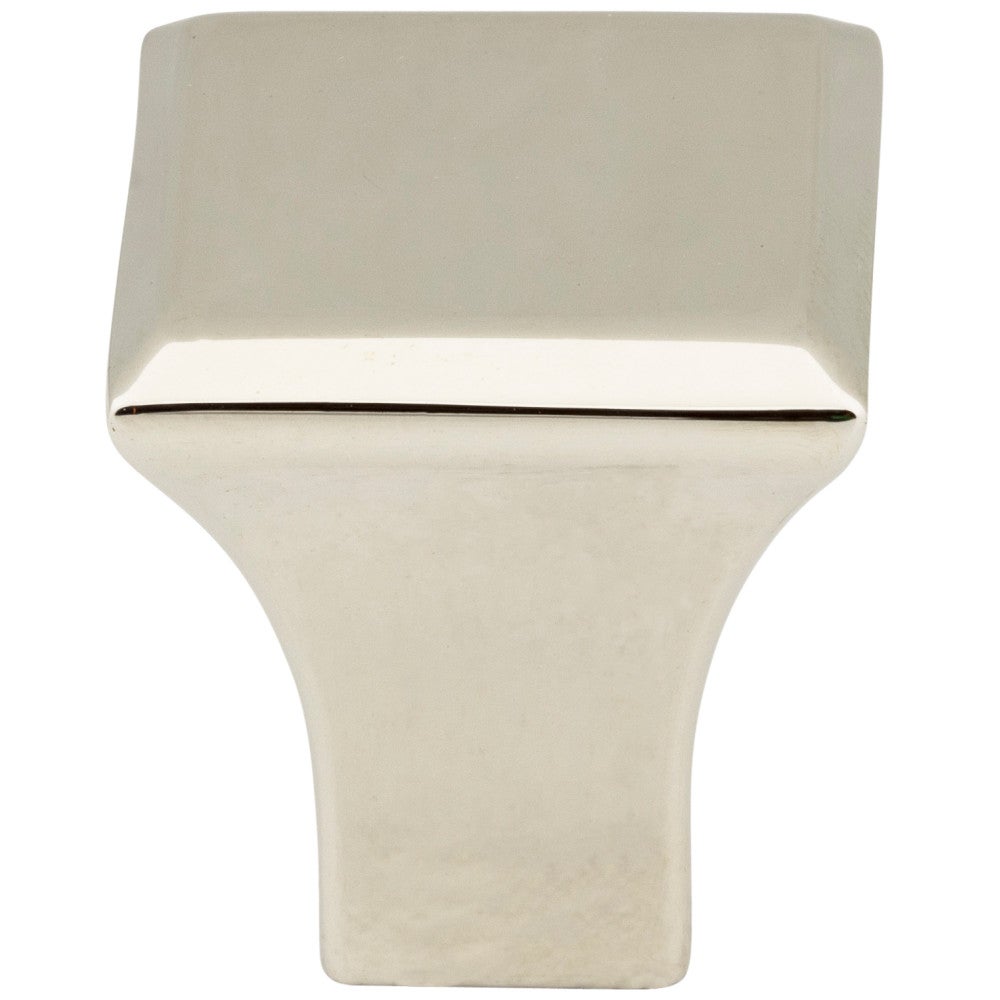 7/8" Overall Length Satin Nickel Square Marlo Cabinet Knob
