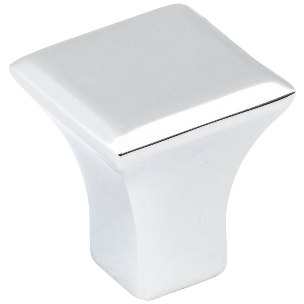 7/8" Overall Length Satin Nickel Square Marlo Cabinet Knob