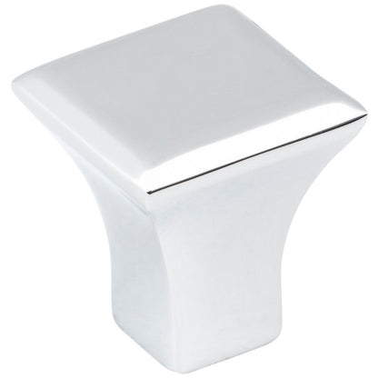 7/8" Overall Length Satin Nickel Square Marlo Cabinet Knob