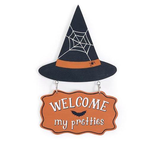 12" REVERSIBLE WITCH HAT WALL HANGING