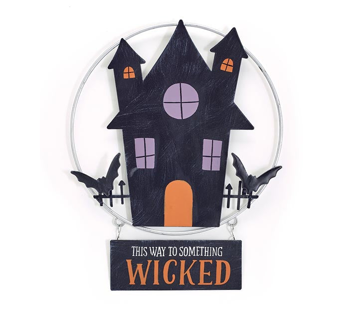 13" HAUNTED HOUSE WALL HANGING