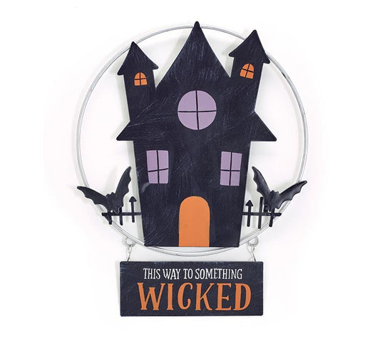 13" HAUNTED HOUSE WALL HANGING