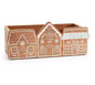 Santa's Sweet Shoppe Collection - 11" GINGERBREAD HOUSE WOOD PLANTER