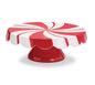 Santa's Sweet Shoppe Collection 10" Ceramic PEPPERMINT SWIRL CAKE PLATE