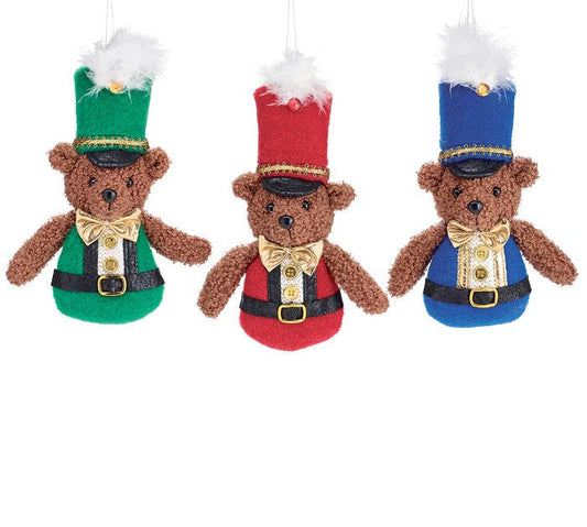 Christmas Carousel Collection - 8" NUTCRACKER BEAR ORNAMENT