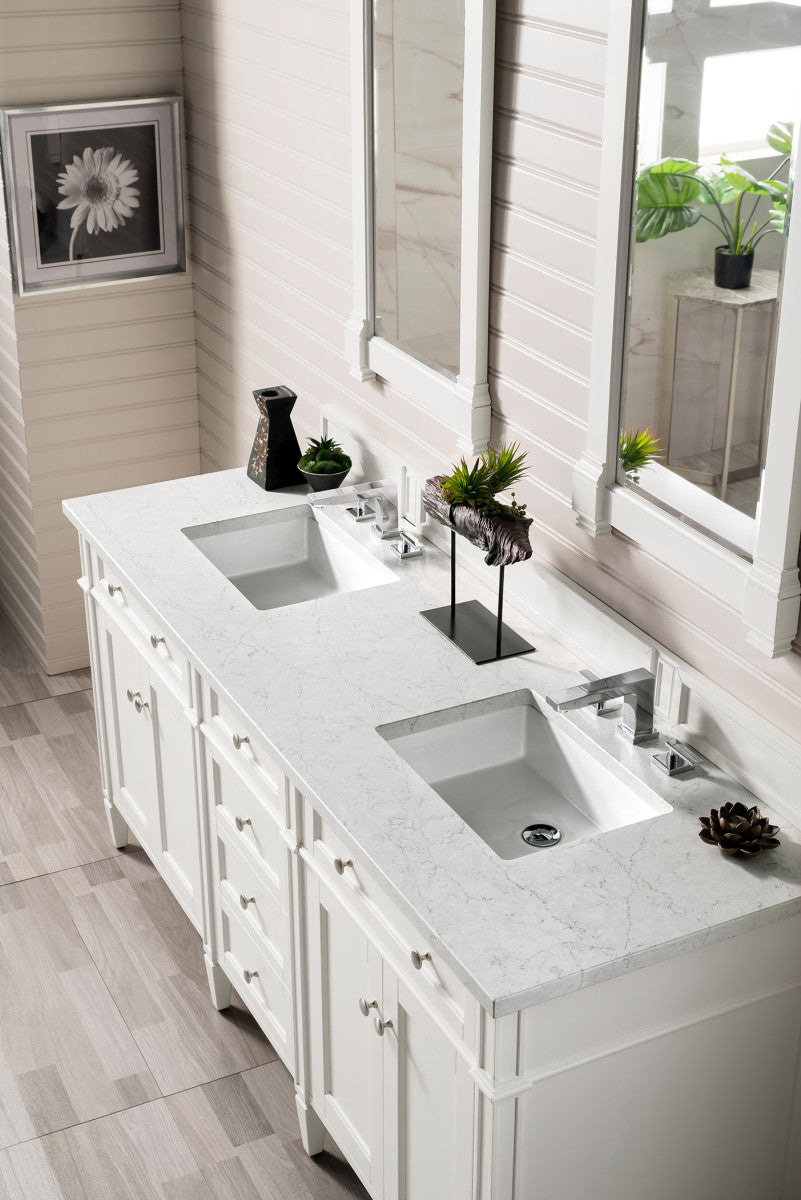 Brittany 72" Double Vanity in Bright White