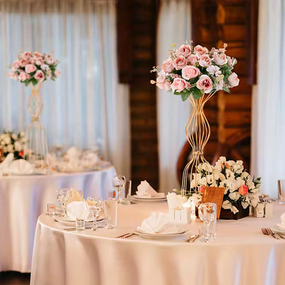 Elyss Wedding Party Table Decor - 23.6” Gold Flower Stand