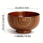 Retro Jujube Wood Bowl Durable AntiScald CampingReady