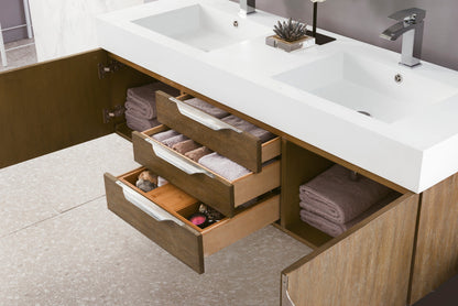 Columbia 59" Double Wall Mount Vanity Cabinet