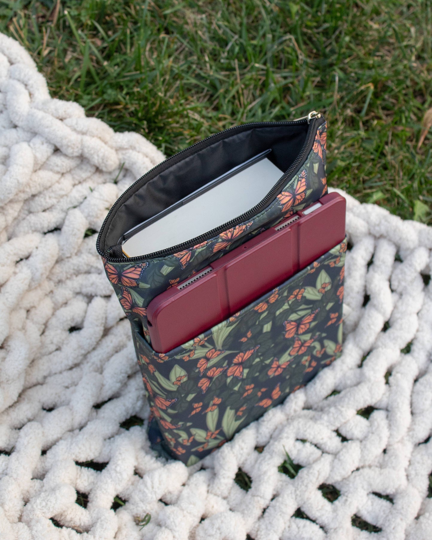 Meaggie Moos - Book / Tablet Sleeve | Butterfly Garden