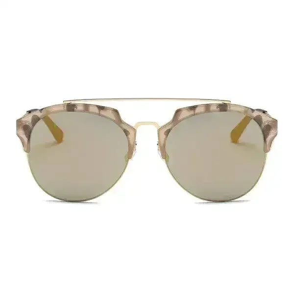 Women Round Cat Eye Fashion Sunglasses