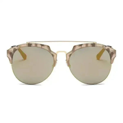 Women Round Cat Eye Fashion Sunglasses