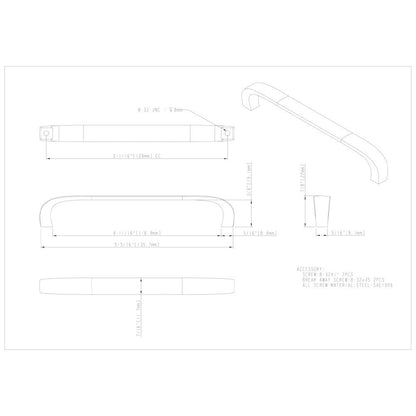 3" Center-to-Center Satin Nickel Square Slade Cabinet Pull