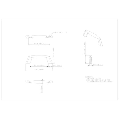 3" Center-to-Center Satin Nickel Zachary Cabinet Pull
